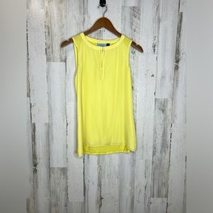 Cynthia Rowley Women's Sleeveless Top Yellow Size Small